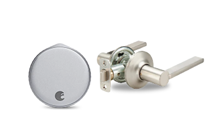 Auedarfield Wi-Fi Smart Lock + Valdosta Lever in Satin Nickel 2