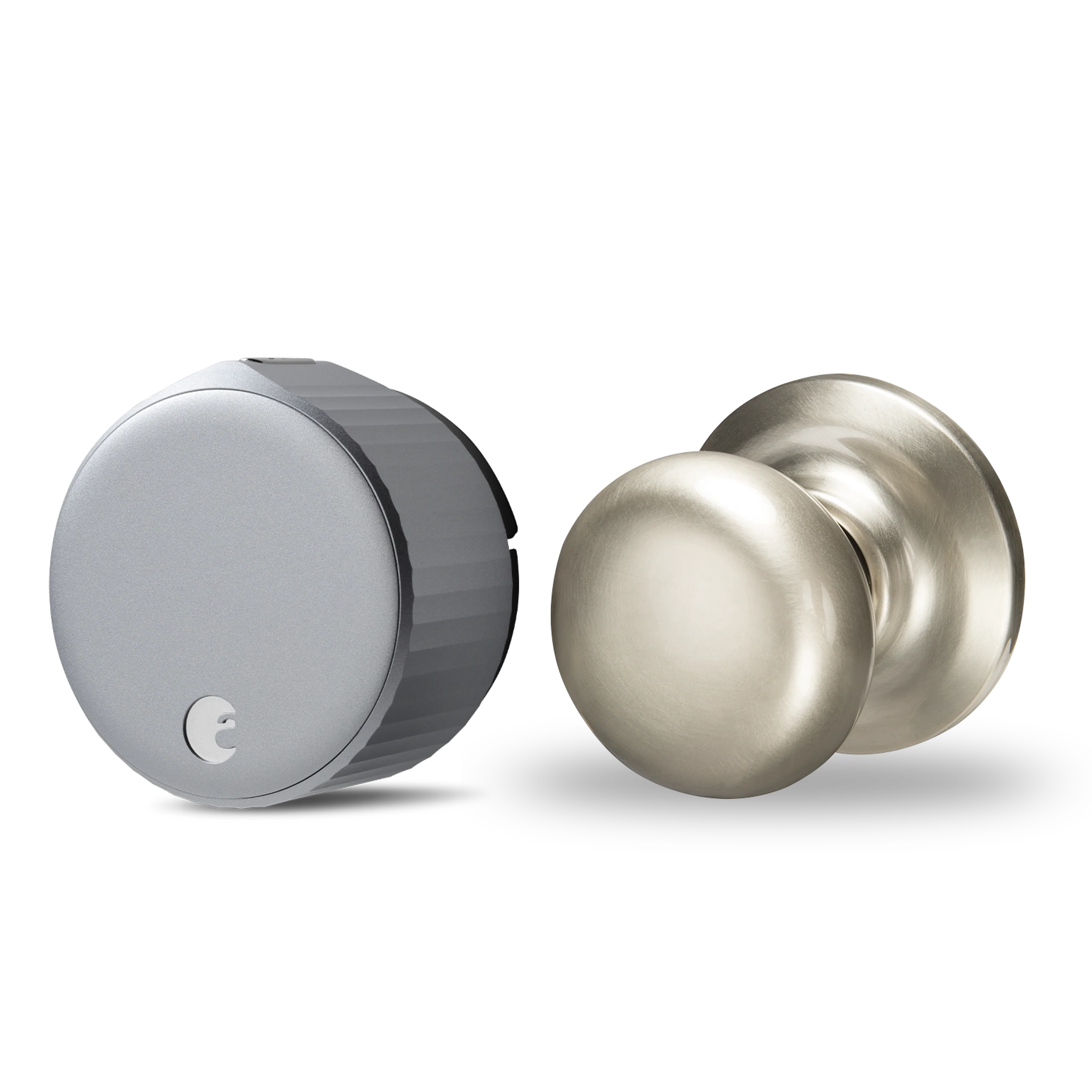 Auedarfield Wi-Fi Smart Lock + Cambridge Knob in Satin Nickel